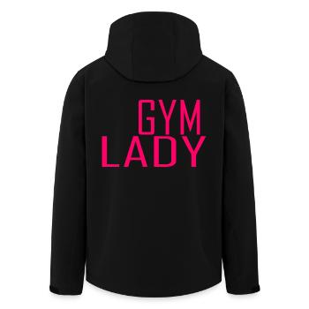 Gym lady - Men’s Recycled Softshell Jacket by Stanley/Stella - black - Back - AI Model Male 185 light (185cm)