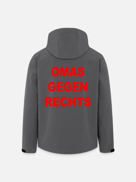omas gegen rechts - Recycelte Männer Softshell-Jacke von Stanley/Stella - Schwarz