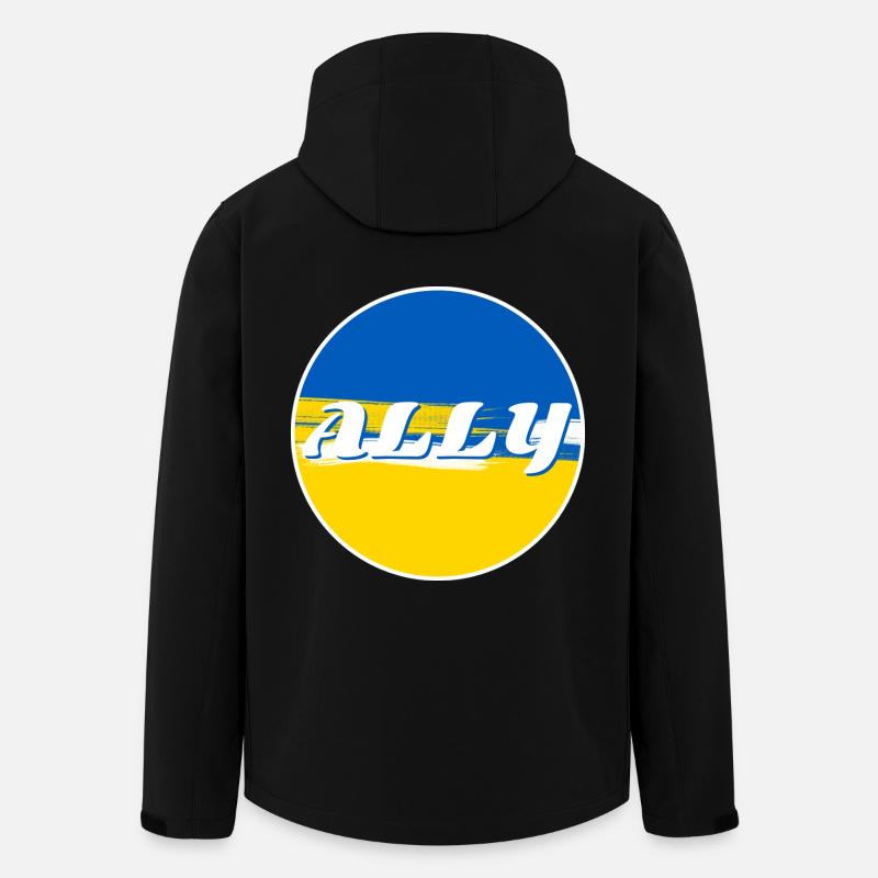 Ally Ukraine - Recycelte Männer Softshell-Jacke von Stanley/Stella - Schwarz