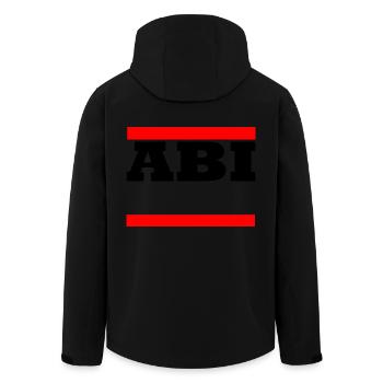 Abi - motif à personnaliser - Veste softshell homme en polyester recyclé Stanley/Stella - noir - Dos - AI Model Male 185 light (185cm)