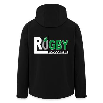 Rugby basque sport - Men’s Recycled Softshell Jacket by Stanley/Stella - black - Back - AI Model Male 185 light (185cm)