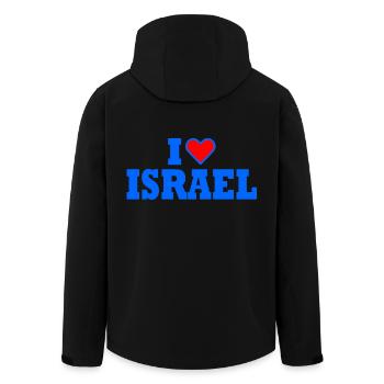 I love israel - Veste softshell homme en polyester recyclé Stanley/Stella - noir - Dos - AI Model Male 185 light (185cm)