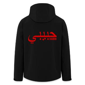 Habibi - Recycelte Männer Softshell-Jacke von Stanley/Stella - Schwarz - Hinten - AI Model Male 185 light (185cm)