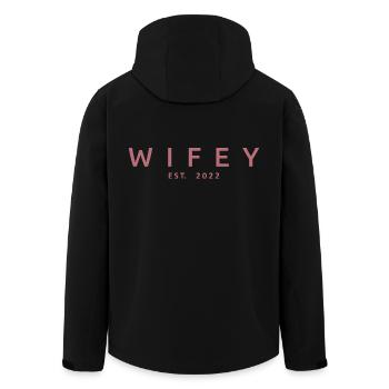 Wifey Est. 2022 Ehefrau to Be Verlobung Hochzeitsgeschenk - Recycelte Männer Softshell-Jacke von Stanley/Stella - Schwarz - Hinten - AI Model Male 185 light (185cm)
