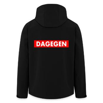 Dagegen - Recycelte Männer Softshell-Jacke von Stanley/Stella - Schwarz - Hinten - AI Model Male 185 light (185cm)