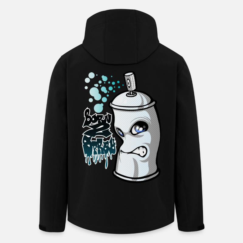 Spray and graffiti - Veste softshell homme en polyester recyclé Stanley/Stella - noir