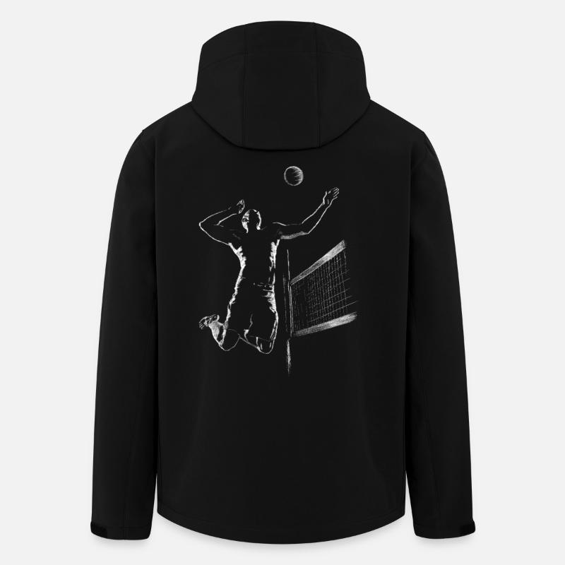 Volleyball - Men’s Recycled Softshell Jacket by Stanley/Stella - black