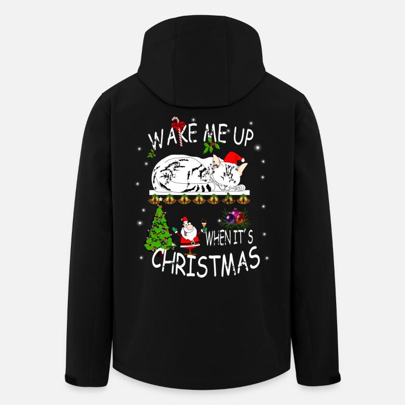 Bonnes vacances avec chat - Veste softshell homme en polyester recyclé Stanley/Stella - noir