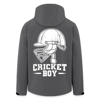 Jungen Cricket - Recycelte Männer Softshell-Jacke von Stanley/Stella - Anthrazit - Hinten - AI Model Male 185 light (185cm)