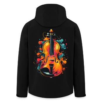 Violin - Men’s Recycled Softshell Jacket by Stanley/Stella - black - Back - AI Model Male 185 light (185cm)