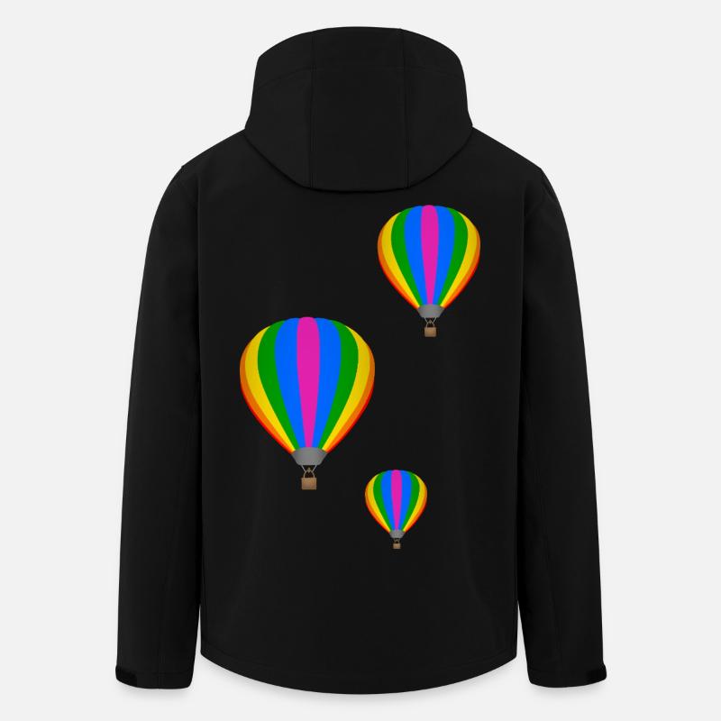 Fliegende Heißluftballons - Recycelte Männer Softshell-Jacke von Stanley/Stella - Schwarz