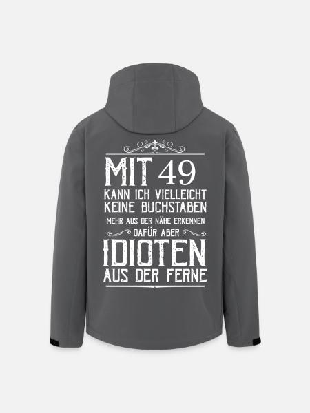 Mit 49 Idioten erkennen - Recycelte Männer Softshell-Jacke von Stanley/Stella - Schwarz