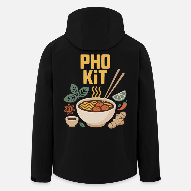 Mélange de kit Pho - Veste softshell homme en polyester recyclé Stanley/Stella - noir