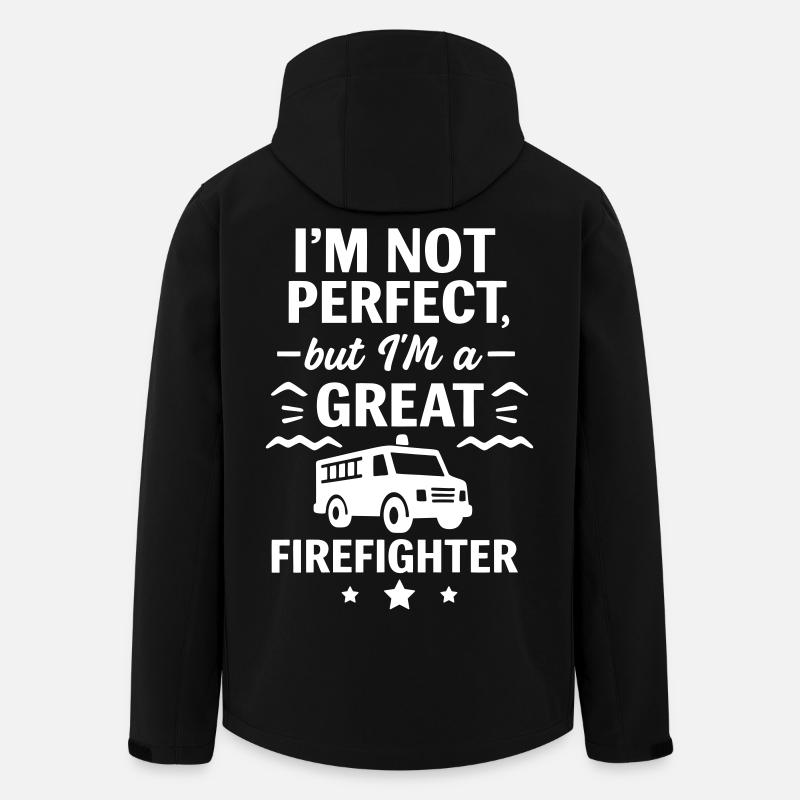 Super-Feuerwehr-Held - Recycelte Männer Softshell-Jacke von Stanley/Stella - Schwarz