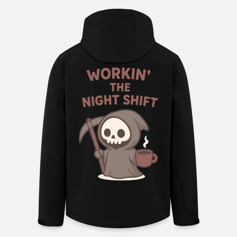 Night Shift Grim Reaper Coffee - Men’s Recycled Softshell Jacket by Stanley/Stella - black
