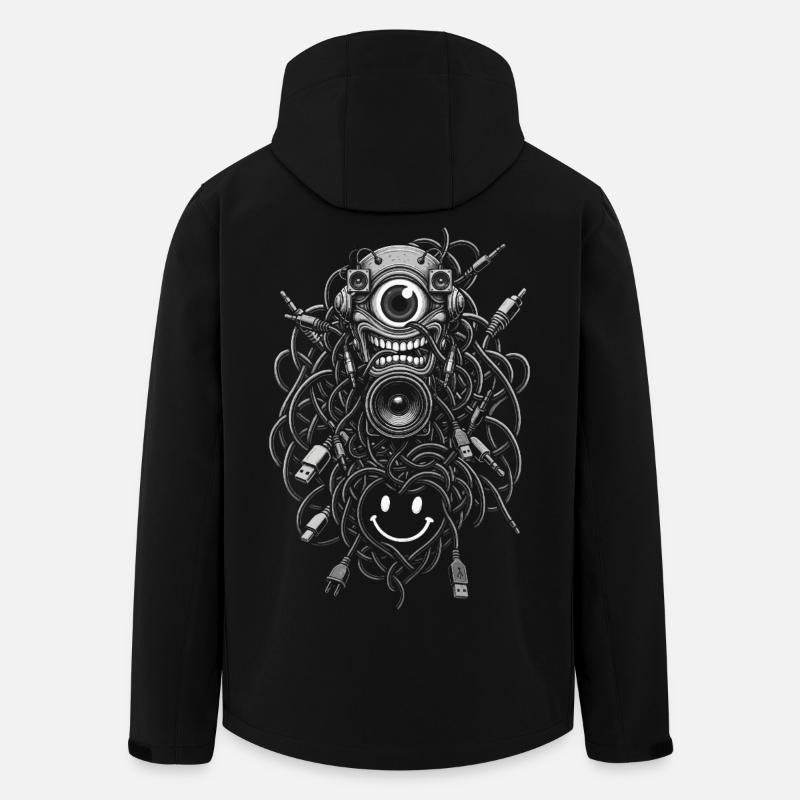 Line Cables - Men’s Recycled Softshell Jacket by Stanley/Stella - black