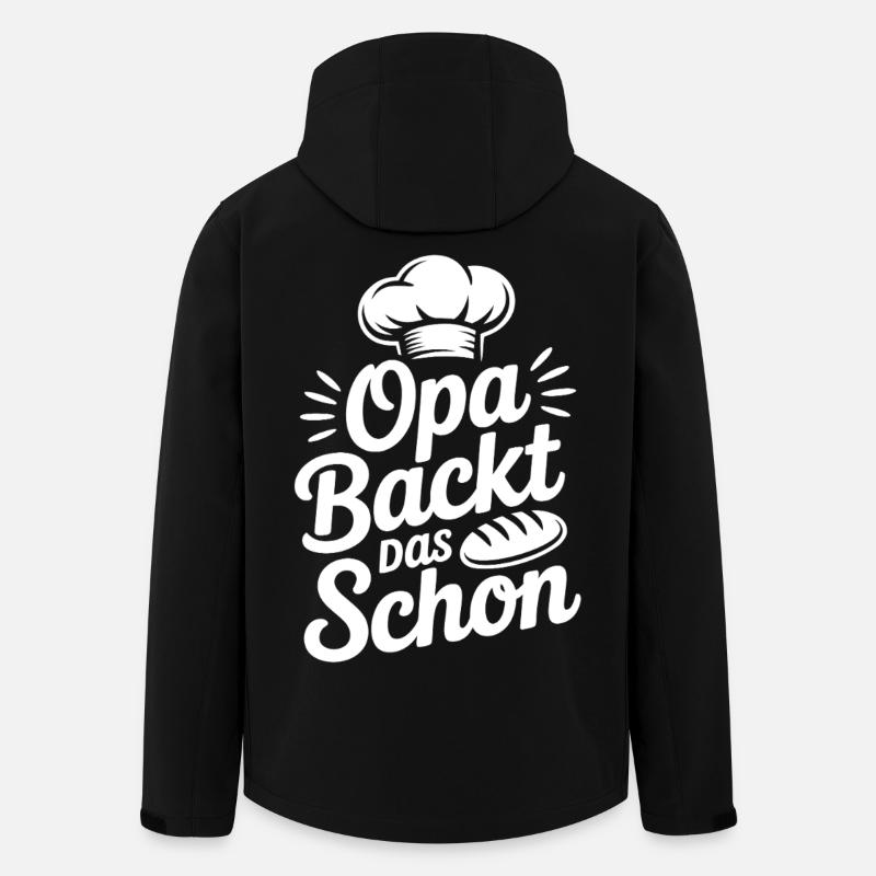 Grandpa bakes it nicely - Men’s Recycled Softshell Jacket by Stanley/Stella - black