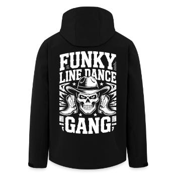 Bande de danse funky en ligne - Veste softshell homme en polyester recyclé Stanley/Stella - noir - Dos - AI Model Male 185 light (185cm)