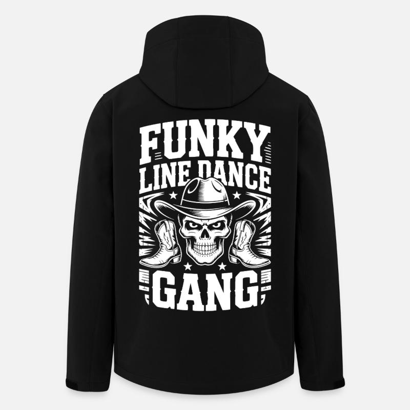 Funky Line Dance Gang - Recycelte Männer Softshell-Jacke von Stanley/Stella - Schwarz