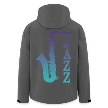Jazz Saxo - Veste softshell homme en polyester recyclé Stanley/Stella - noir - Dos - AI Model Male 185 light (185cm)