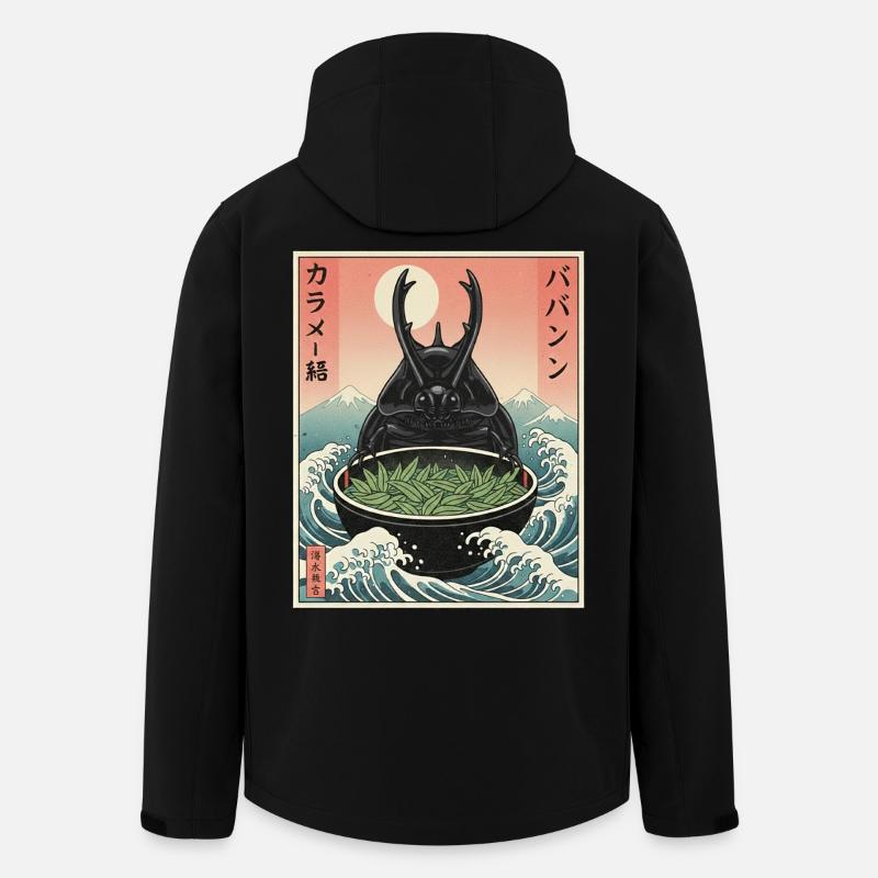 Kawaii Mistkäfer - Recycelte Männer Softshell-Jacke von Stanley/Stella - Schwarz