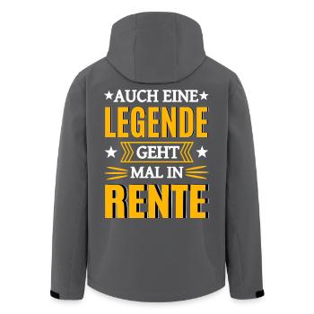 Legend retired - Men’s Recycled Softshell Jacket by Stanley/Stella - black - Back - AI Model Male 185 light (185cm)