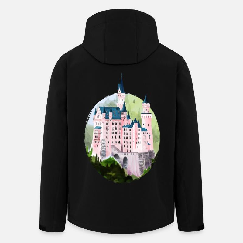 Schloss Neuschwanstein Bayern Deutschland - Recycelte Männer Softshell-Jacke von Stanley/Stella - Schwarz