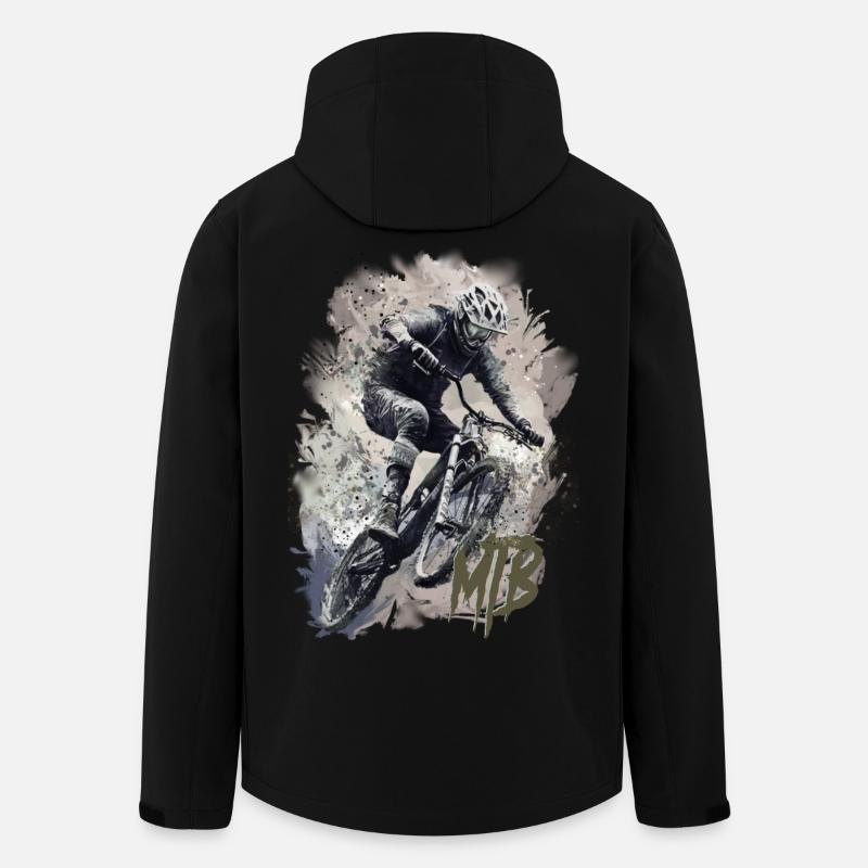 Mtb - Recycelte Männer Softshell-Jacke von Stanley/Stella - Schwarz