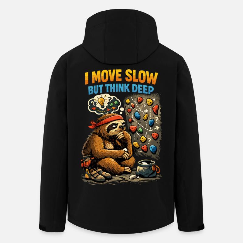 Sloth Bouldering – Comic Climbing Shirt - Men’s Recycled Softshell Jacket by Stanley/Stella - black