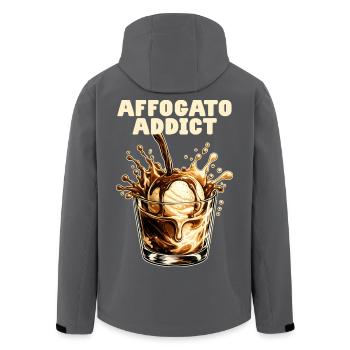 Affogato Addict Nachtisch Italien Espresso Eis - Recycelte Männer Softshell-Jacke von Stanley/Stella - Schwarz - Hinten - AI Model Male 185 light (185cm)