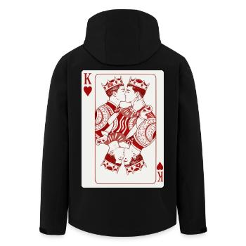 Könige küssen Herzkarte - Recycelte Männer Softshell-Jacke von Stanley/Stella - Schwarz - Hinten - AI Model Male 185 light (185cm)
