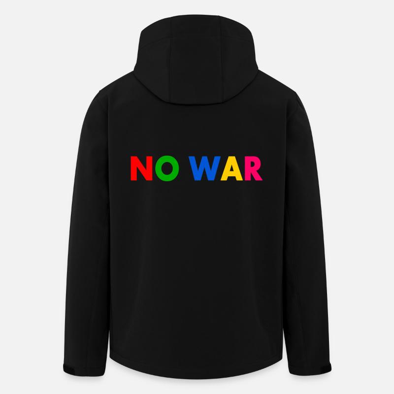 No war - Recycelte Männer Softshell-Jacke von Stanley/Stella - Schwarz