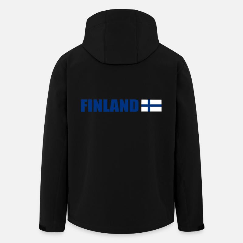 Finnland - Recycelte Männer Softshell-Jacke von Stanley/Stella - Schwarz