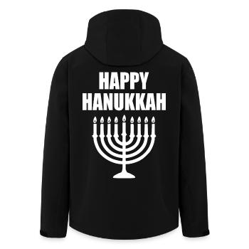 HAPPY HANUKKAH - Veste softshell homme en polyester recyclé Stanley/Stella - noir - Dos - AI Model Male 185 light (185cm)