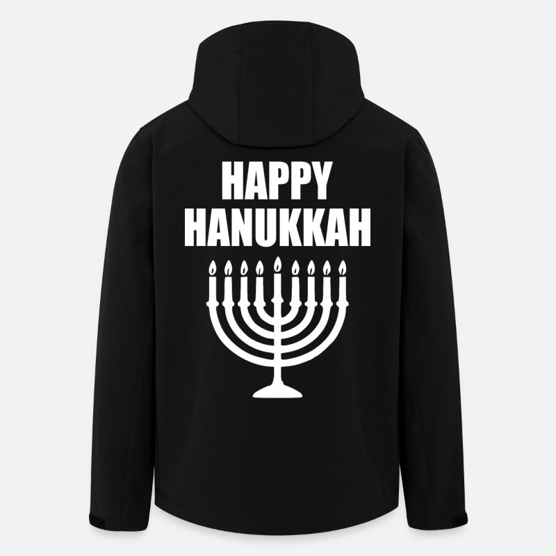 HAPPY HANUKKAH - Men’s Recycled Softshell Jacket by Stanley/Stella - black
