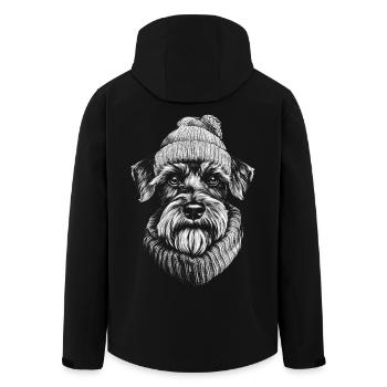 Schnauzer Pudelmütze Hunde Hund - Recycelte Männer Softshell-Jacke von Stanley/Stella - Schwarz - Hinten - AI Model Male 185 light (185cm)