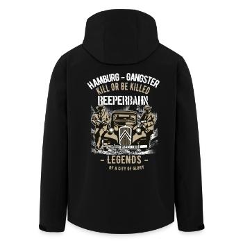Hamburg Gangster - Recycelte Männer Softshell-Jacke von Stanley/Stella - Schwarz - Hinten - AI Model Male 185 light (185cm)