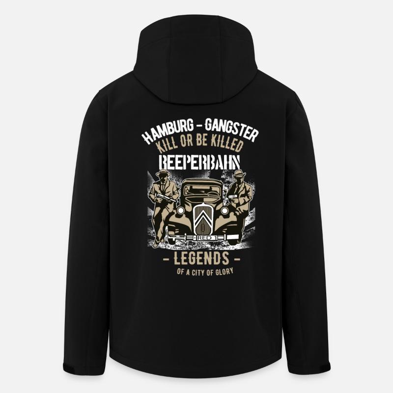 Hamburg Gangster - Recycelte Männer Softshell-Jacke von Stanley/Stella - Schwarz