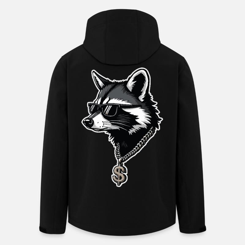 Hip Hop Racoon - Veste softshell homme en polyester recyclé Stanley/Stella - noir