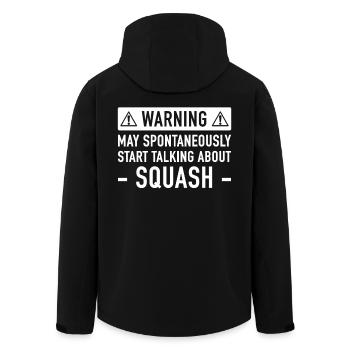 Lustige Squash-Geschenk-Idee - Recycelte Männer Softshell-Jacke von Stanley/Stella - Schwarz - Hinten - AI Model Male 185 light (185cm)