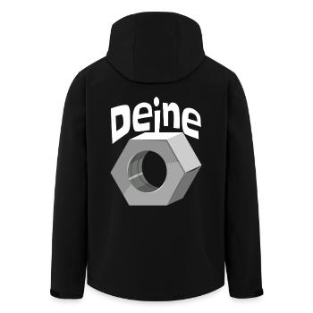 Deine Mutter Schraubenmutter Schlosser Handwerker - Recycelte Männer Softshell-Jacke von Stanley/Stella - Schwarz - Hinten - AI Model Male 185 light (185cm)
