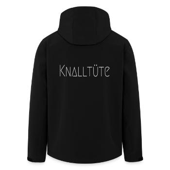Knalltüte Knalltaschen Verrückt Selbstironie Motto - Recycelte Männer Softshell-Jacke von Stanley/Stella - Schwarz - Hinten - AI Model Male 185 light (185cm)