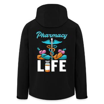 Apotheker Pharmacy Life Apotheke Pharmazie Student - Recycelte Männer Softshell-Jacke von Stanley/Stella - Schwarz - Hinten - AI Model Male 185 light (185cm)