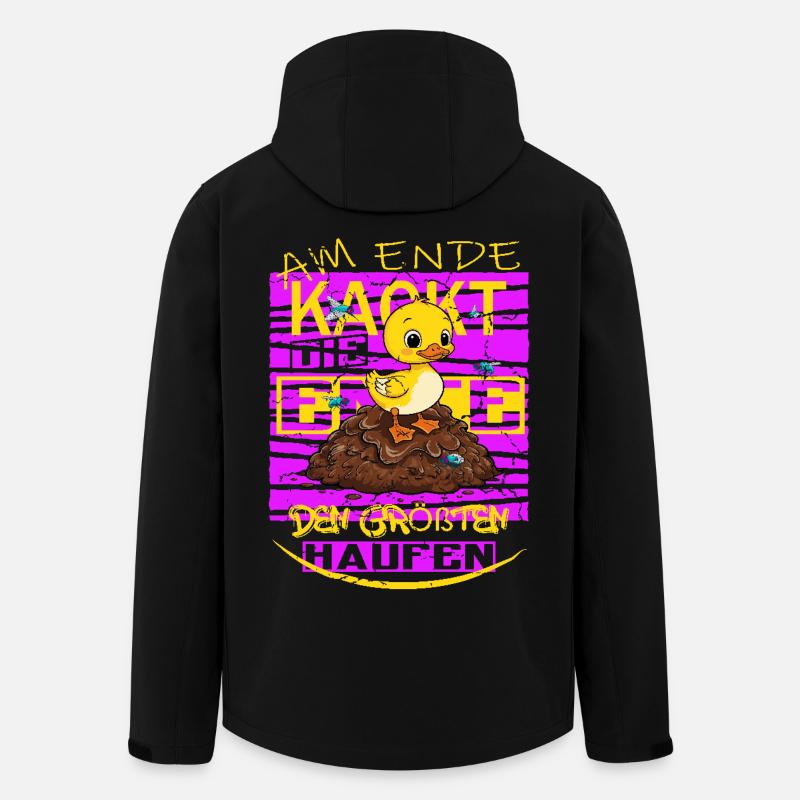 Ente kackt ! - Recycelte Männer Softshell-Jacke von Stanley/Stella - Schwarz