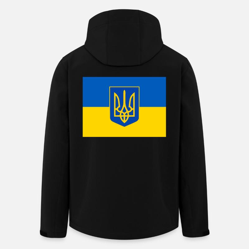 Ukraine - Recycelte Männer Softshell-Jacke von Stanley/Stella - Schwarz