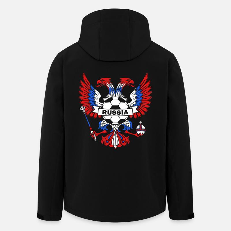 Drapeau de la Russie Moscou Poutine nation russe - Veste softshell homme en polyester recyclé Stanley/Stella - noir