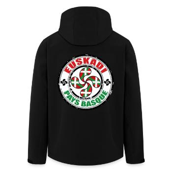 05 Euskadi Baskenland - Recycelte Männer Softshell-Jacke von Stanley/Stella - Schwarz - Hinten - AI Model Male 185 light (185cm)