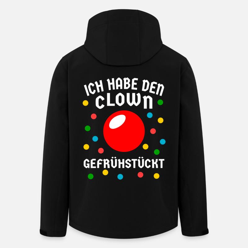 Faschingsmuffel Clown gefrühstückt Kein Kostüm Fun - Recycelte Männer Softshell-Jacke von Stanley/Stella - Schwarz