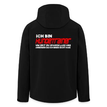 Hundetrainer Tshirt Geschenk Weihnachten Hund - Recycelte Männer Softshell-Jacke von Stanley/Stella - Schwarz - Hinten - AI Model Male 185 light (185cm)