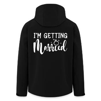 I'm Getting Married - Bachelorette Party Gift - Men’s Recycled Softshell Jacket by Stanley/Stella - black - Back - AI Model Male 185 light (185cm)